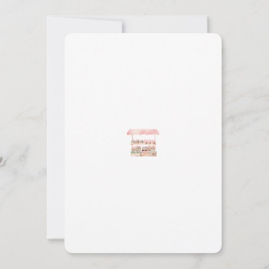 Blumen-Brautparty vom Markt Einladung (Rückseite)