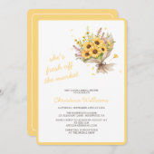 Blumen-Brautparty vom Markt Einladung (Vorne/Hinten)