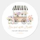 Blumen-Brautparty vom Markt Runder Aufkleber (Vorderseite)