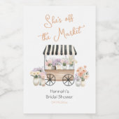 Blumen-Brautparty vom Markt Weinetikett (Einzelnes Label)