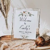 Blumen-Brautparty-Willkommensschild Poster