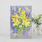 Blumen Briefpapier (Stehend Vorderseite)