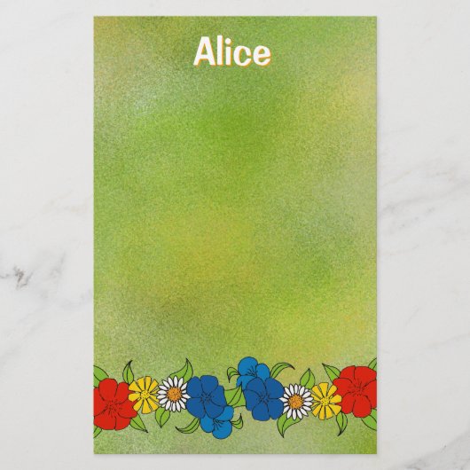Blumen-Briefpapier Briefpapier (Vorderseite)