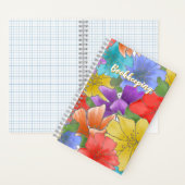 Blumen-Buchhaltungs-Expense-Tracker-Grafik Notizblock (Innen)
