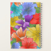 Blumen-Buchhaltungs-Expense-Tracker-Grafik Notizblock (Rückseite)
