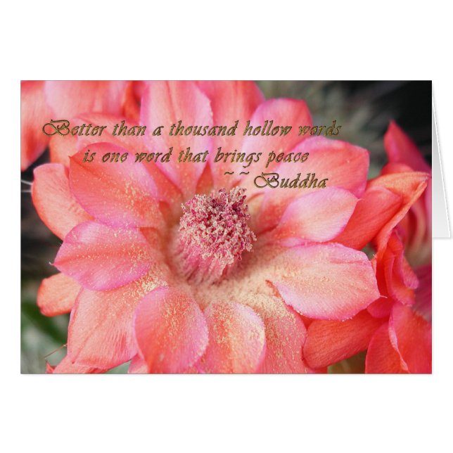 Blumen-Buddha-Vers (Vorderseite (Horizontal))