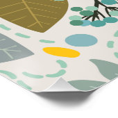 Blumen Bunte Aquarell Süß Poster (Ecke)
