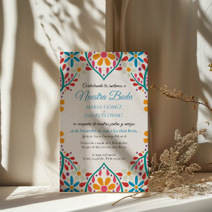 Blumen Bunte Blumen Boda Spanische Hochzeit Einladung