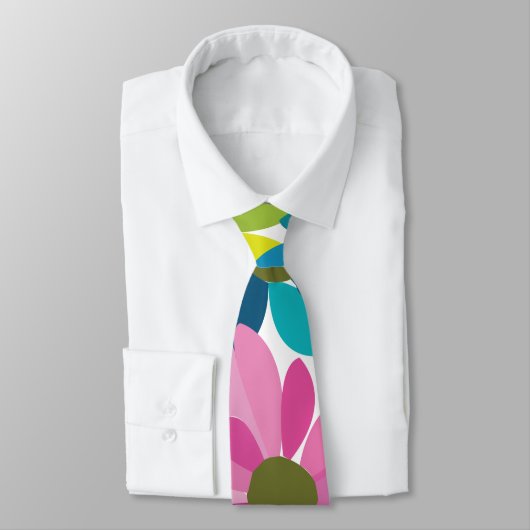 Blumen Bunte Blumen Krawatte (Gebunden)