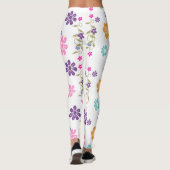 Blumen Bunte Trending Design Leggings (Rückseite)
