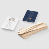 Blumen Burgund Navy Blauer Grünpflanzen Elegantes Fächer (Non-assembled)