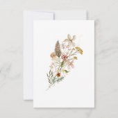 Blumen Butterfly Taufe Foto Invit Einladung (Rückseite)