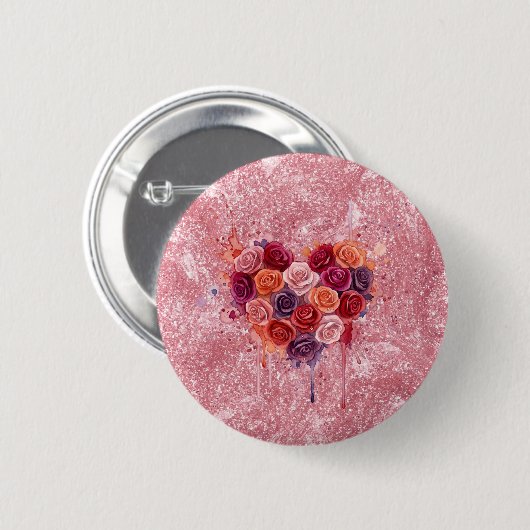 Blumen Button (Vorne & Hinten)