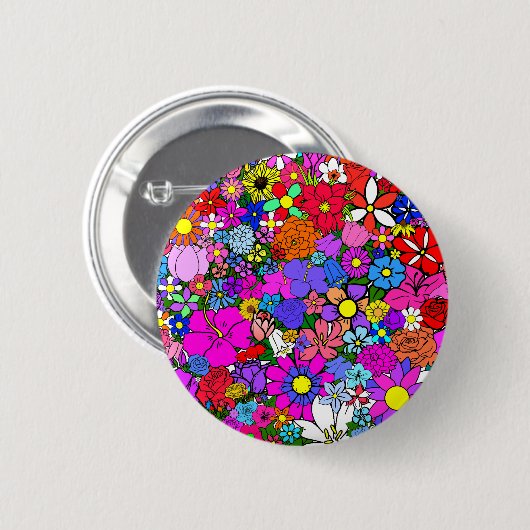 Blumen Button (Vorne & Hinten)