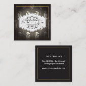 Blumen | CATERING | Botanisches Muster Quadratische Visitenkarte (Vorne/Hinten)