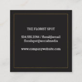 Blumen | CATERING | Botanisches Muster Quadratische Visitenkarte (Rückseite)