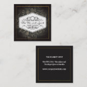 Blumen | CATERING | Veranstaltungsdienste Quadratische Visitenkarte (Vorne/Hinten)