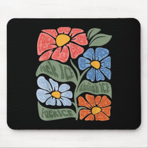 Blumen Chinga La Migra Anti-Eis Vintage Abschaffen Mousepad