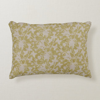 Blumen-Chintz-Silhouette-Chartreuse Dekokissen
