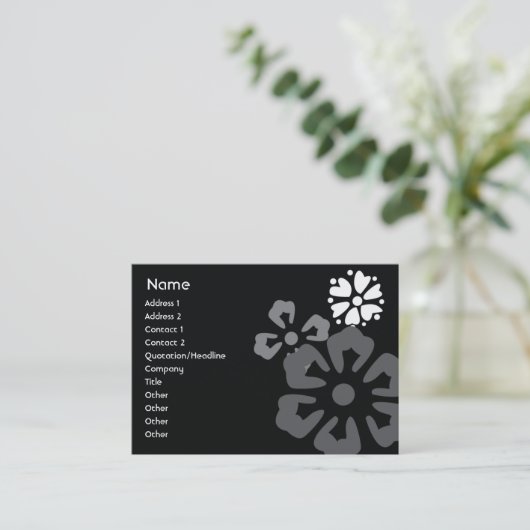 Blumen - Chubby Visitenkarte (Stehend Vorderseite)