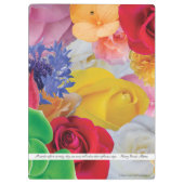Blumen-Collage, für Lehrer - Klemmbrett (Rückseite)