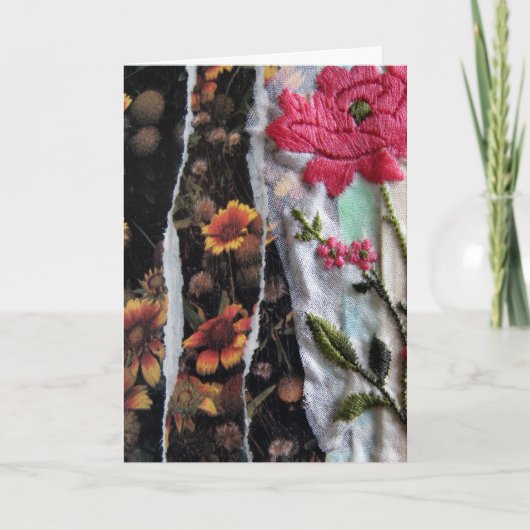 Blumen Collage, Geburtstag Karte (Vorderseite)