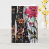 Blumen Collage, Geburtstag Karte (Gelbe Blume)