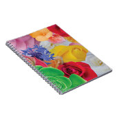 Blumen-Collage - gewundenes Notizbuch Notizblock (Rechte Seite)