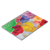 Blumen-Collage - gewundenes Notizbuch Notizblock (Linke Seite)