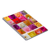 Blumen-Collage mit Rumi Zitat - gewundenes Notizblock (Rechte Seite)