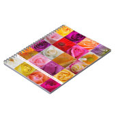 Blumen-Collage mit Rumi Zitat - gewundenes Notizblock (Linke Seite)