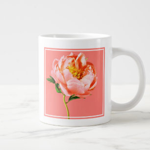 Blumen   Coral Peony Blossom Jumbo-Tasse