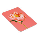 Blumen | Coral Peony Blossom Magnet (Rechte Seite)