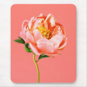 Blumen | Coral Peony Blossom Mousepad (Vorne)