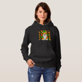 Blumen Corgi Hund Hoodie (Vorne ganz)