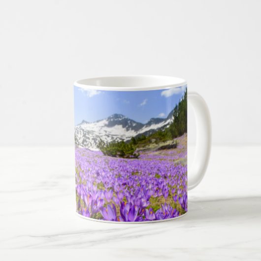 Blumen | Crocus Pirin Mountain Park Bulgarien Kaffeetasse (VorderseiteRechts)