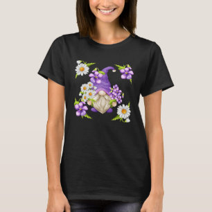 Blumen-Daisy-Blumenmuster für lila Veilchen im Frü T-Shirt