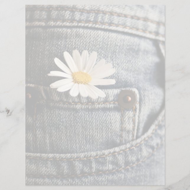 Blumen | Daisy in Jeans Pocket (Vorderseite)