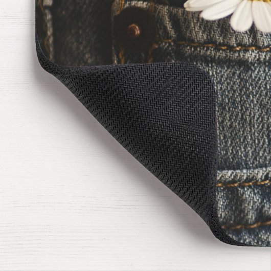 Blumen | Daisy in Jeans Pocket Mousepad (Ecke)
