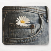 Blumen | Daisy in Jeans Pocket Mousepad (Vorne)