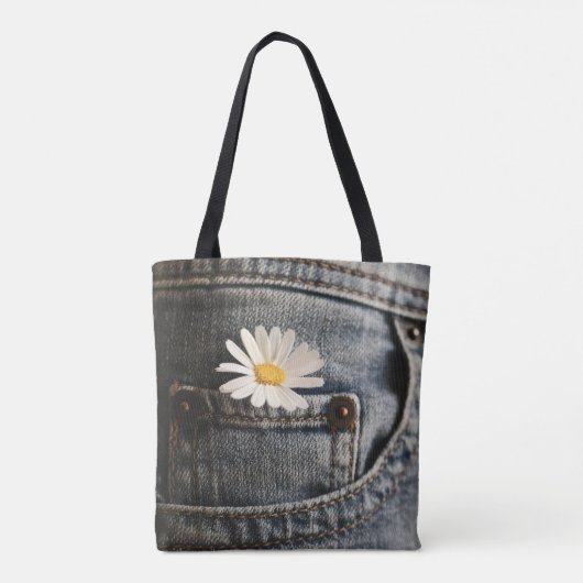 Blumen | Daisy in Jeans Pocket Tasche (Rückseite)