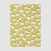 Blumen-Daisy-Muster Oliv & Senfgrau Seidenpapier (Vorderseite)