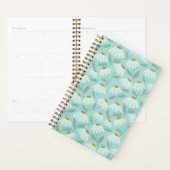 Blumen-Daisy-Muster Teal Blau & Olivgrün Planer (Anzeige)