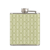 Blumen-Damask-Tapete Flachmann (Rückseite)
