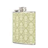 Blumen-Damask-Tapete Flachmann (Links)