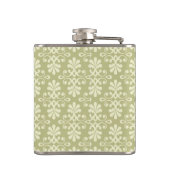 Blumen-Damask-Tapete Flachmann (Rückseite)