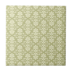 Blumen-Damask-Tapete Fliese