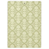 Blumen-Damask-Tapete Klemmbrett (Rückseite)