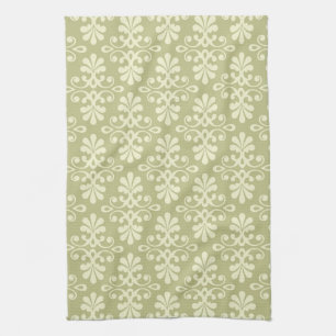 Blumen-Damask-Tapete Küchentuch
