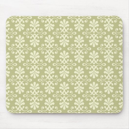Blumen-Damask-Tapete Mousepad (Vorne)